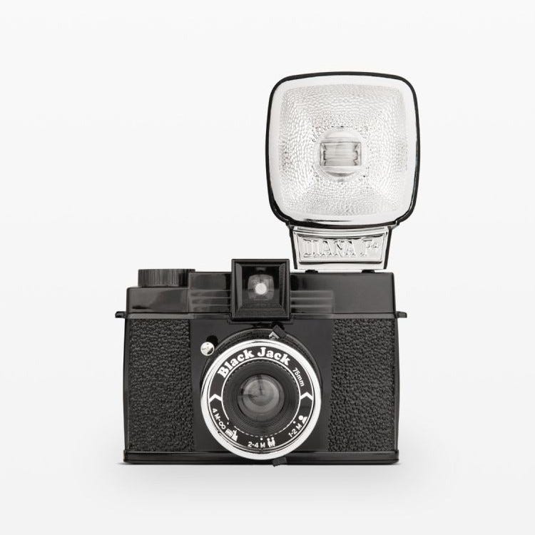 Lomography Diana F+ Camera & Flash - Black Jack Edition
