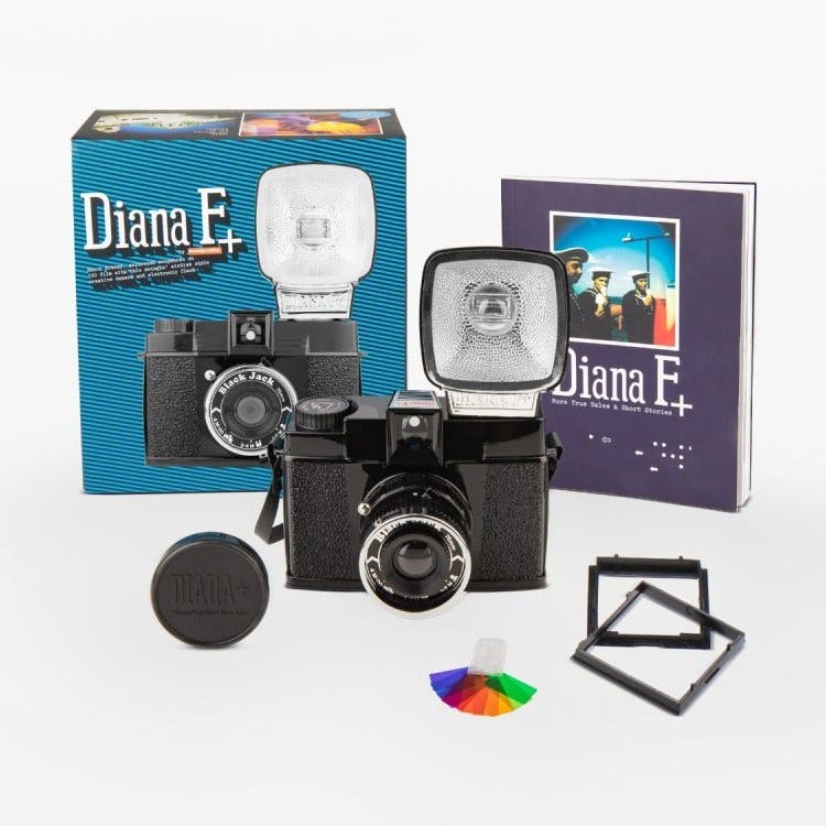 Lomography Diana F+ Camera & Flash - Black Jack Edition