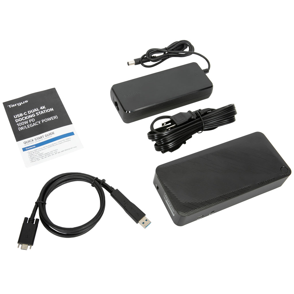 Targus DOCK182AUZ USB-C Universal Dual Video 4K Docking Station with 100W PD