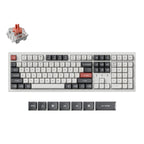Keychron K10 Ultra Full Size 8K Wireless Keyboard (White) (Silent Red Switch)