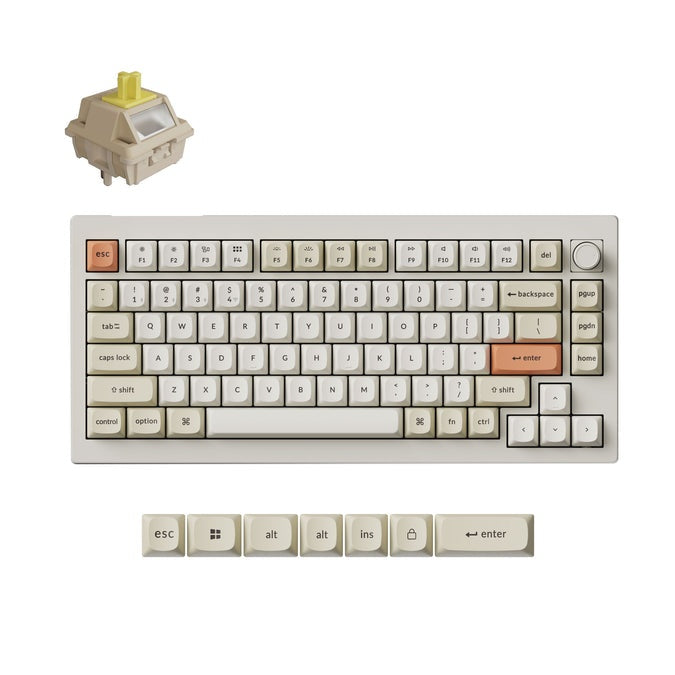 Keychron V1 Ultra 8K Wireless Keyboard (Retro) (POM Switch - Banana)