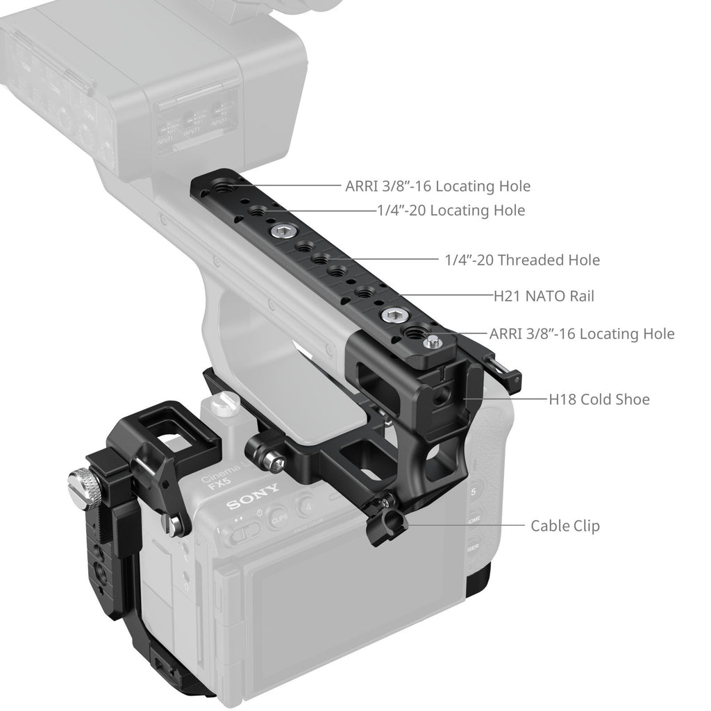 SmallRig "HawkLock" Cage Kit for Sony FX5 & XLR Handle 6777