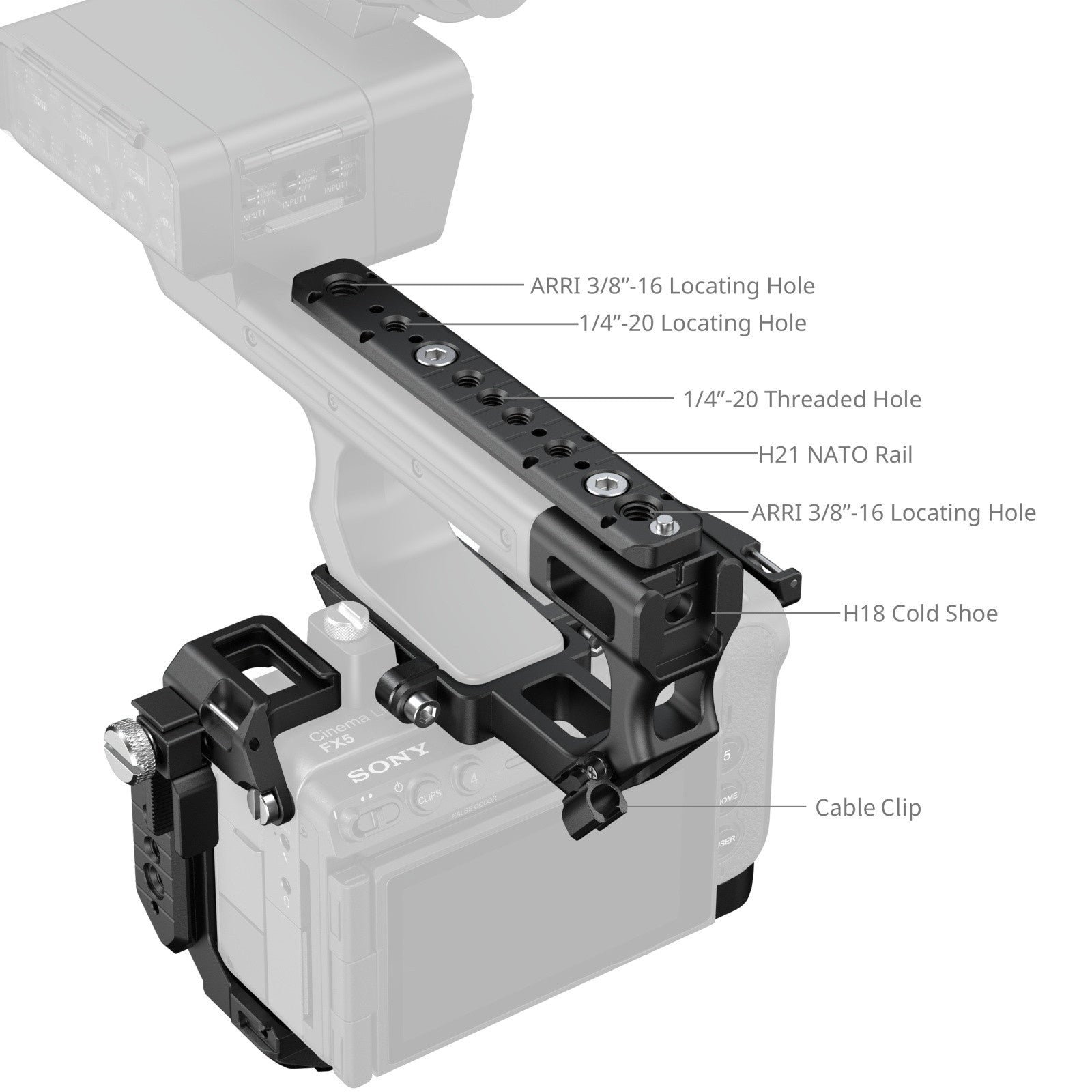 SmallRig "HawkLock" Cage Kit for Sony FX5 & XLR Handle 6777