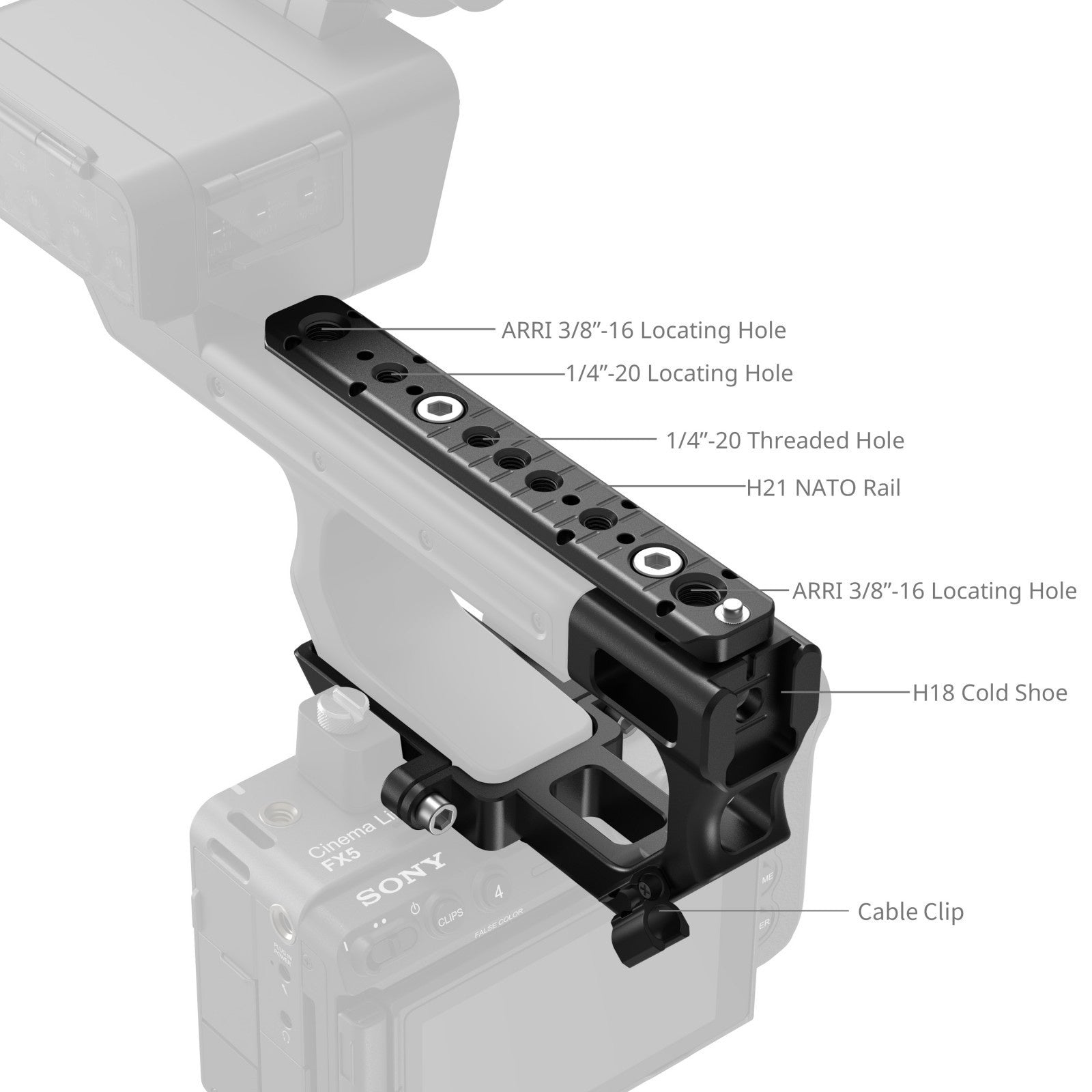 SmallRig Extension Mount Plate Kit for Sony XLR-H2 6781