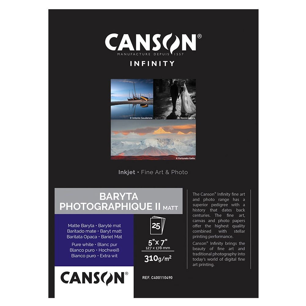 Canson Infinity Baryta Photographique II Matte 310GSM (1524mm x 15.2m)