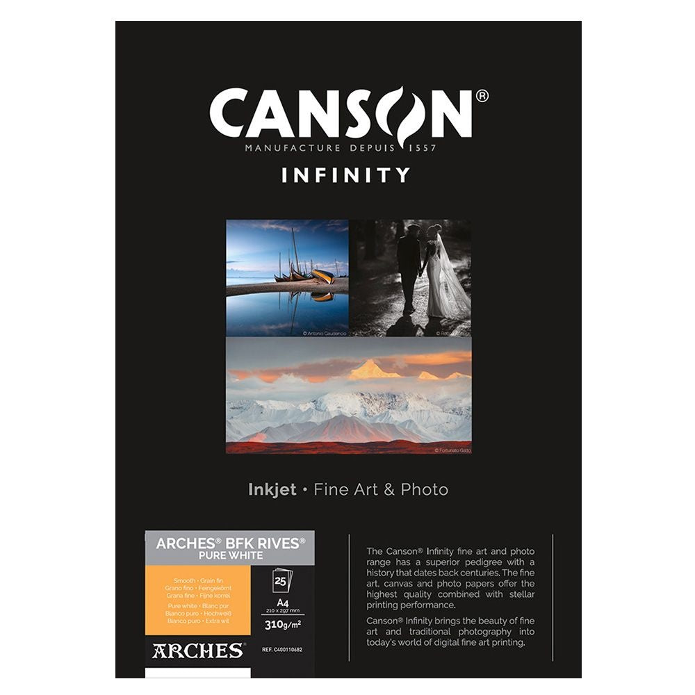 Canson Infinity Arches BFK Rives Pure White 310GSM (610mm x 12m)