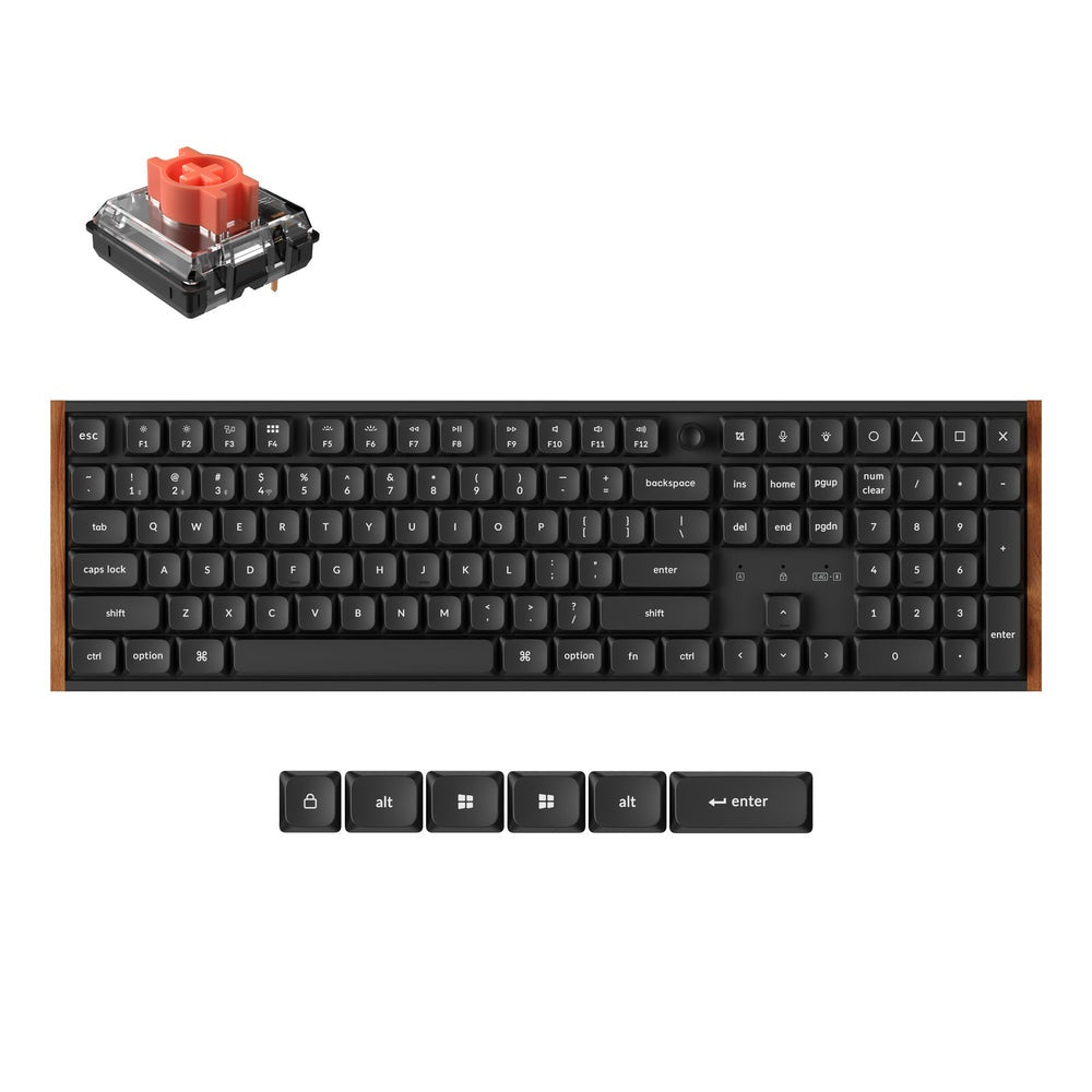 Keychron K5 Ultra 8K Wireless Keyboard (Black) (Milk POM Silent Red Switch)