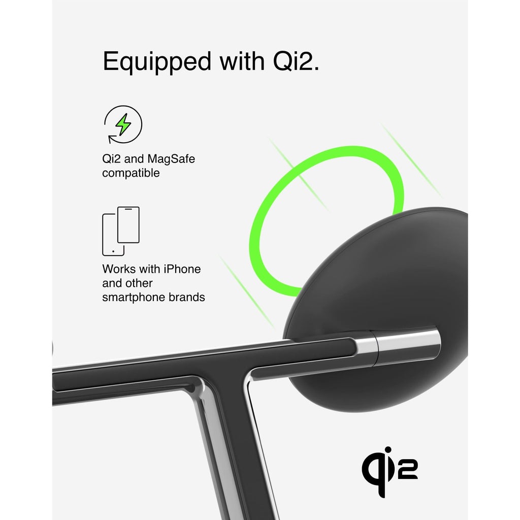 Open Box Belkin BoostCharge Pro 3-in-1 Magnetic Wireless Charging Stand with Qi2 15w