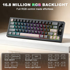YUNZII IF68 QMK/VIA Wireless Mechanical Keyboard (Black) (Candy Linear Switch)