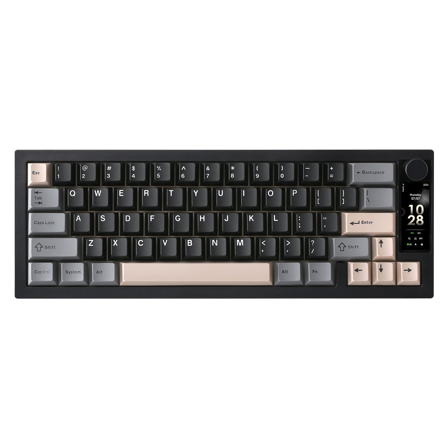 YUNZII IF68 QMK/VIA Wireless Mechanical Keyboard (Black) (Candy Linear Switch)