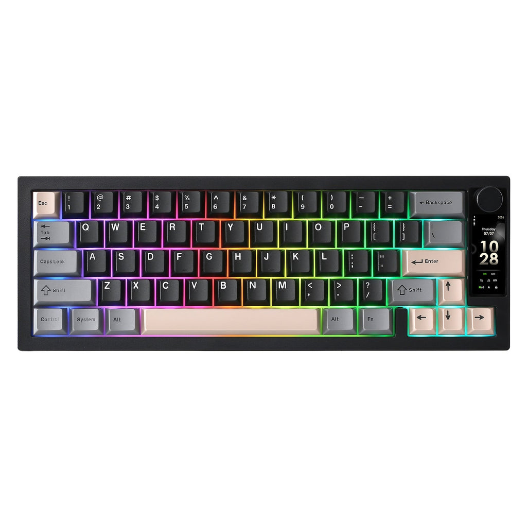 YUNZII IF68 QMK/VIA Wireless Mechanical Keyboard (Black) (Candy Linear Switch)