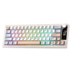 YUNZII IF68 QMK/VIA Wireless Mechanical Keyboard (Beige) (Candy Linear Switch)