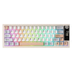 YUNZII IF68 QMK/VIA Wireless Mechanical Keyboard (Beige) (Candy Linear Switch)