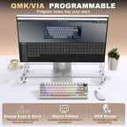 YUNZII IF68 QMK/VIA Wireless Mechanical Keyboard (Beige) (Candy Linear Switch)