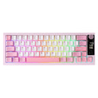 YUNZII IF68 QMK/VIA Wireless Mechanical Keyboard (Pink) (Candy Linear Switch)