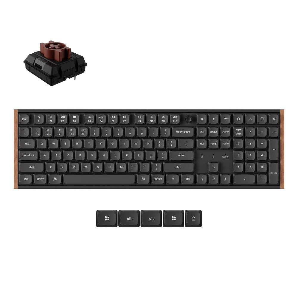 Keychron K5 Ultra 8K Wireless  Keyboard (Black) (Milk POM Brown Switch)