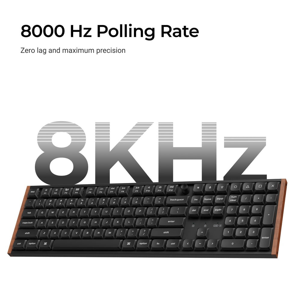 Keychron K5 Ultra 8K Wireless  Keyboard (Black) (Milk POM Brown Switch)
