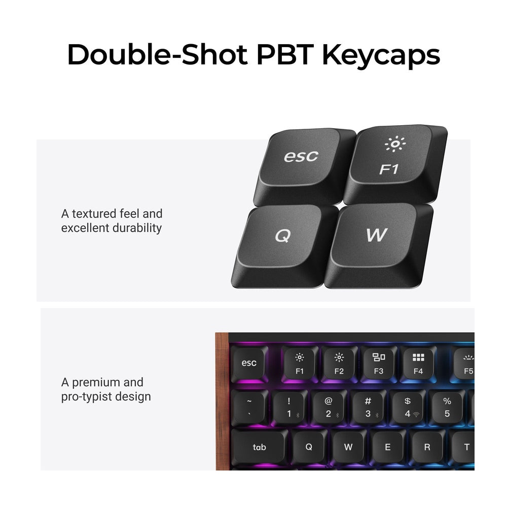 Keychron K5 Ultra 8K Wireless  Keyboard (Black) (Milk POM Brown Switch)