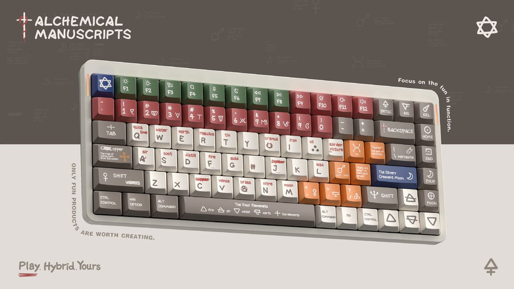 NuPhy Berry profile Alchemical Manuscripts Dye-Sub PBT Keycaps - 126 keys