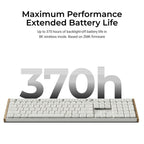 Keychron K5 Ultra 8K Wireless Keyboard (White) (Milk POM Silent Red Switch)