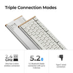 Keychron K5 Ultra 8K Wireless Keyboard (White) (Milk POM Silent Red Switch)
