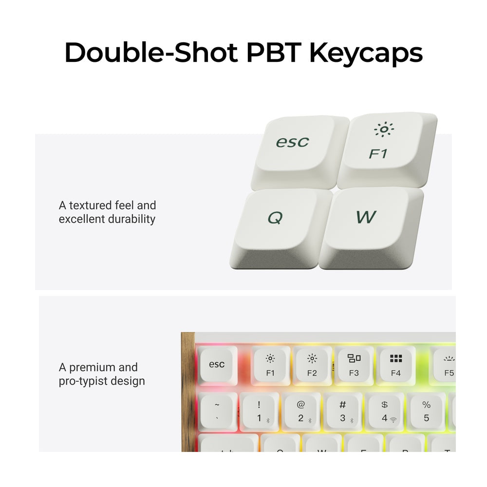Keychron K5 Ultra 8K Wireless Keyboard (White) (Milk POM Silent Red Switch)