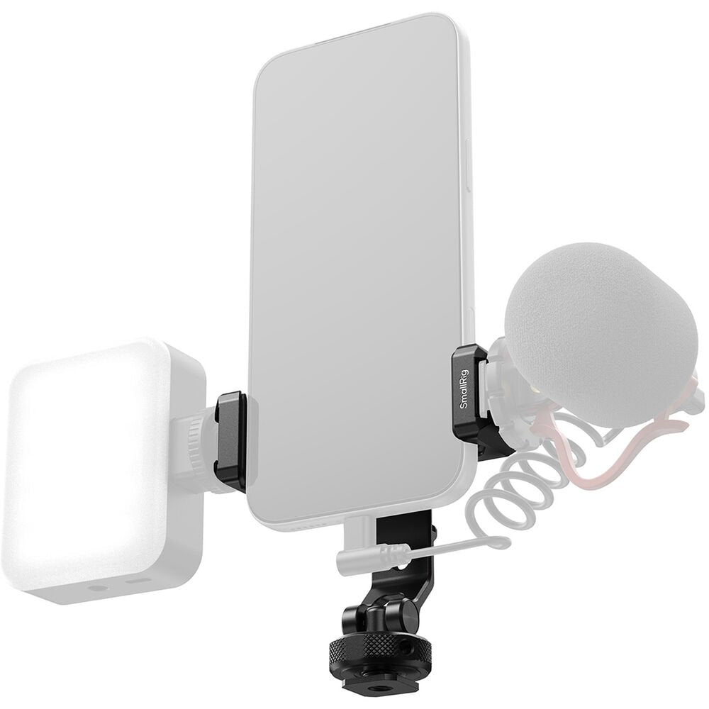SmallRig PC-T1 Metal Phone Clamp with Triple Cold Shoe Mounts 6661