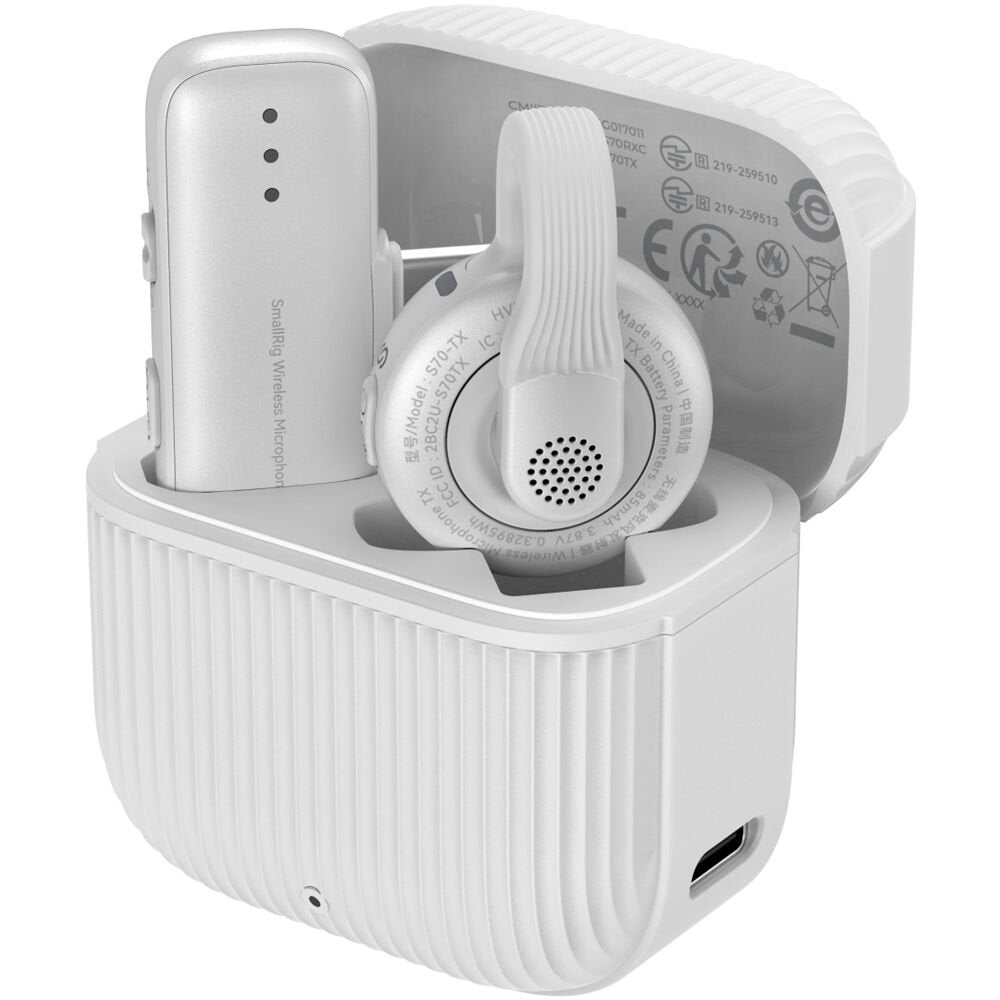 SmallRig S70-C1 Wireless Microphone with USB-C Adapter for Phones (White) 5719