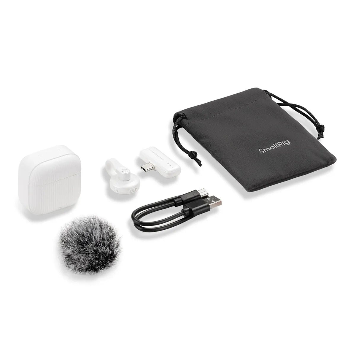 SmallRig S70-C1 Wireless Microphone with USB-C Adapter for Phones (White) 5719
