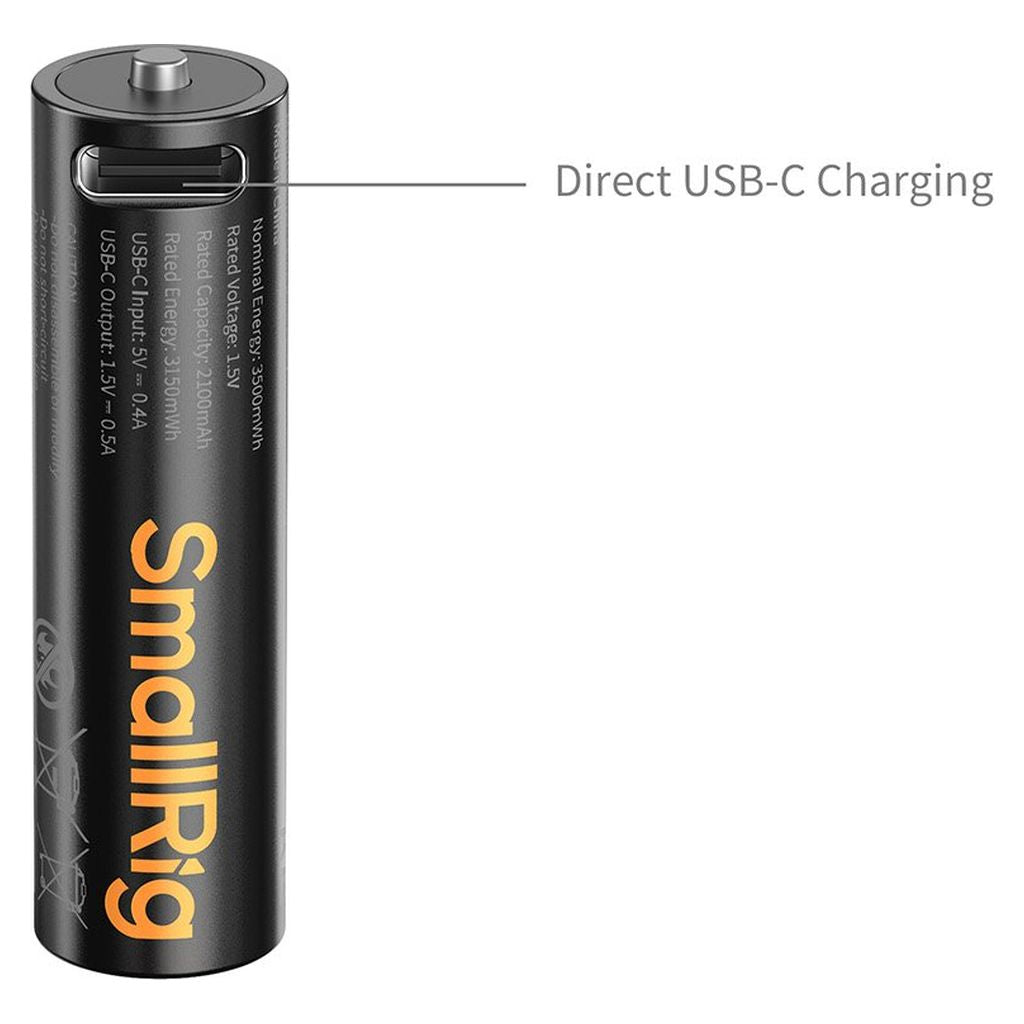 SmallRig AA Rechargeable Lithium Battery with USB-C 5768
