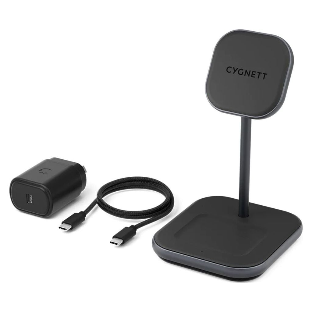 Cygnett MagDesk 2-in-1 Magnetic Wireless Charger