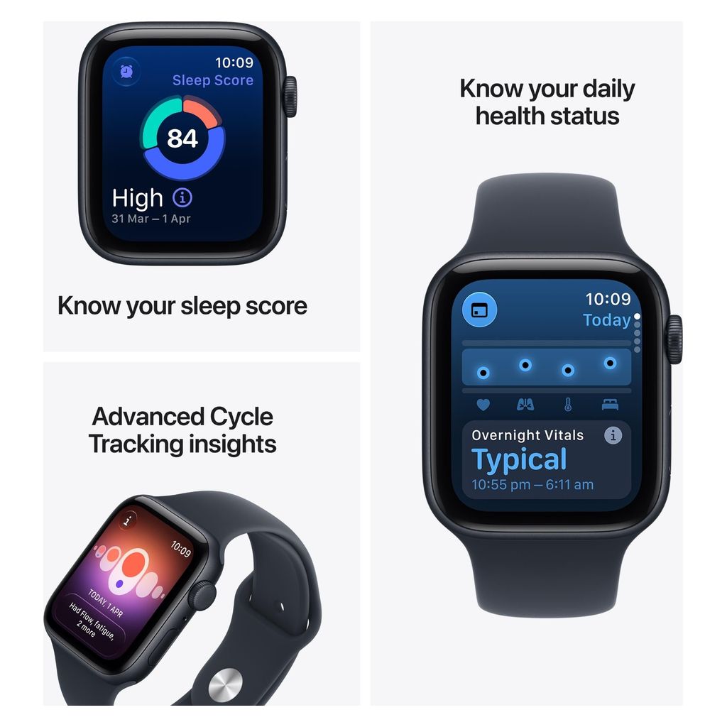 Apple Watch SE 3 40mm Starlight Aluminium GPS + Cellular Sand Sport Band (S/M)