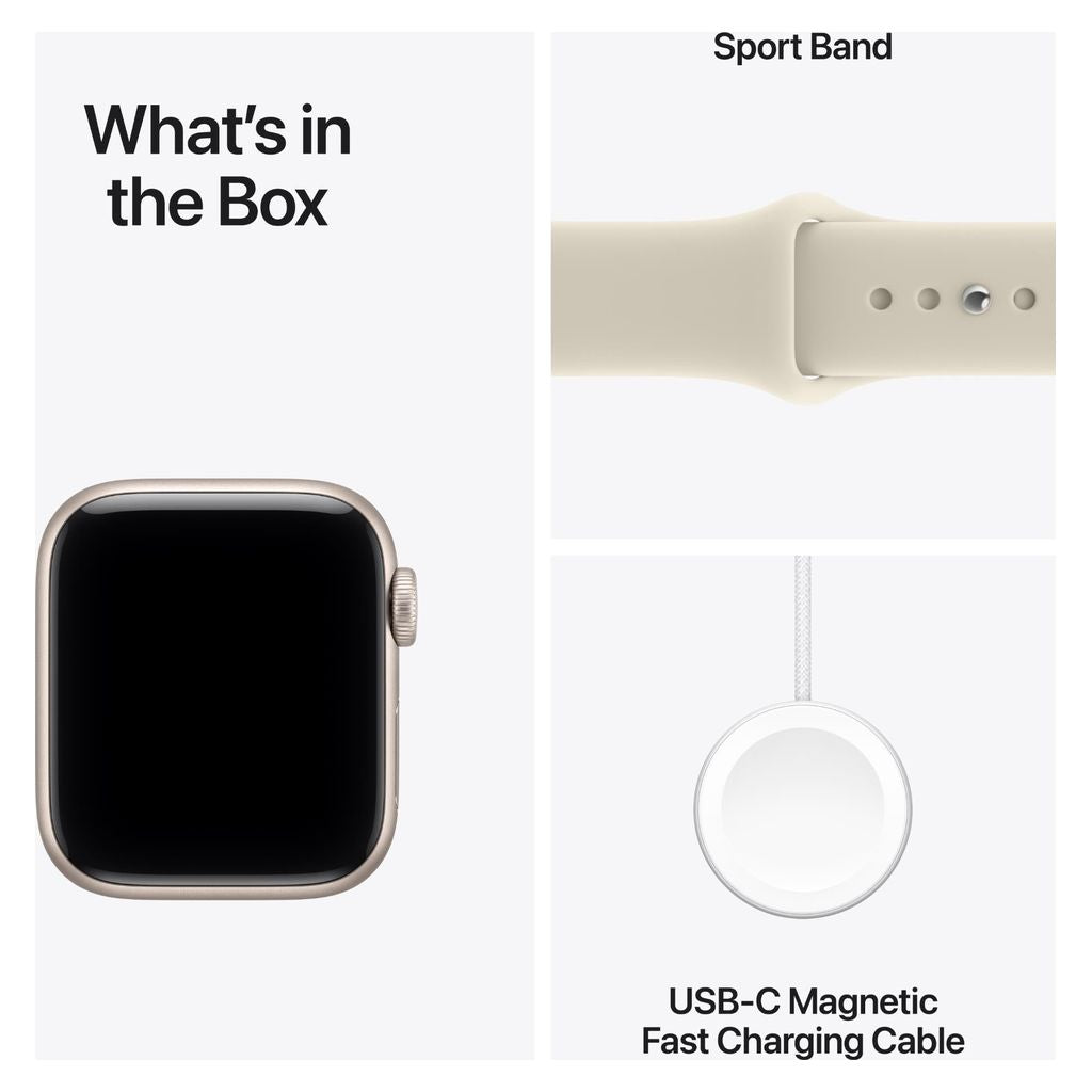 Apple Watch SE 3 40mm Starlight Aluminium GPS + Cellular Sand Sport Band (S/M)