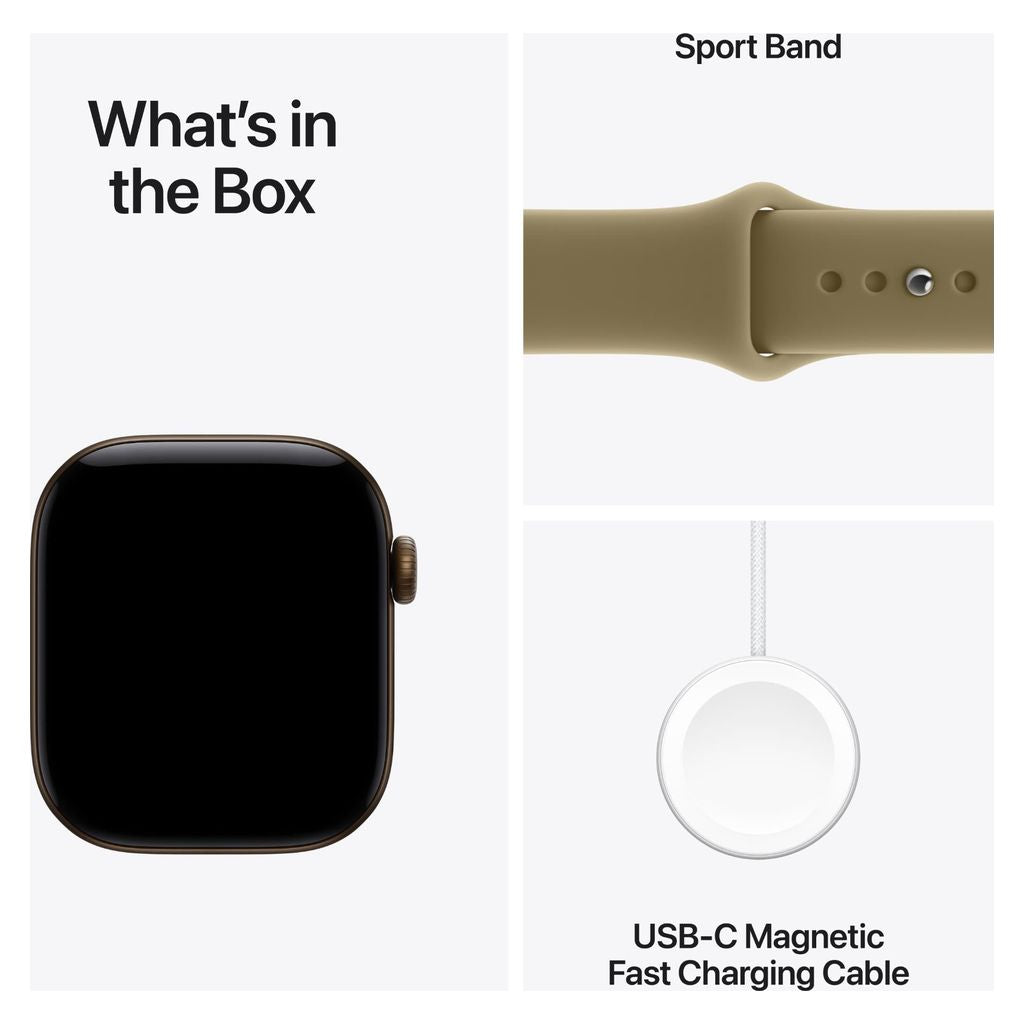 Apple Watch Series 12 42mm Dark Bronze Aluminium Case GPS Olive Sport Band (S/M)