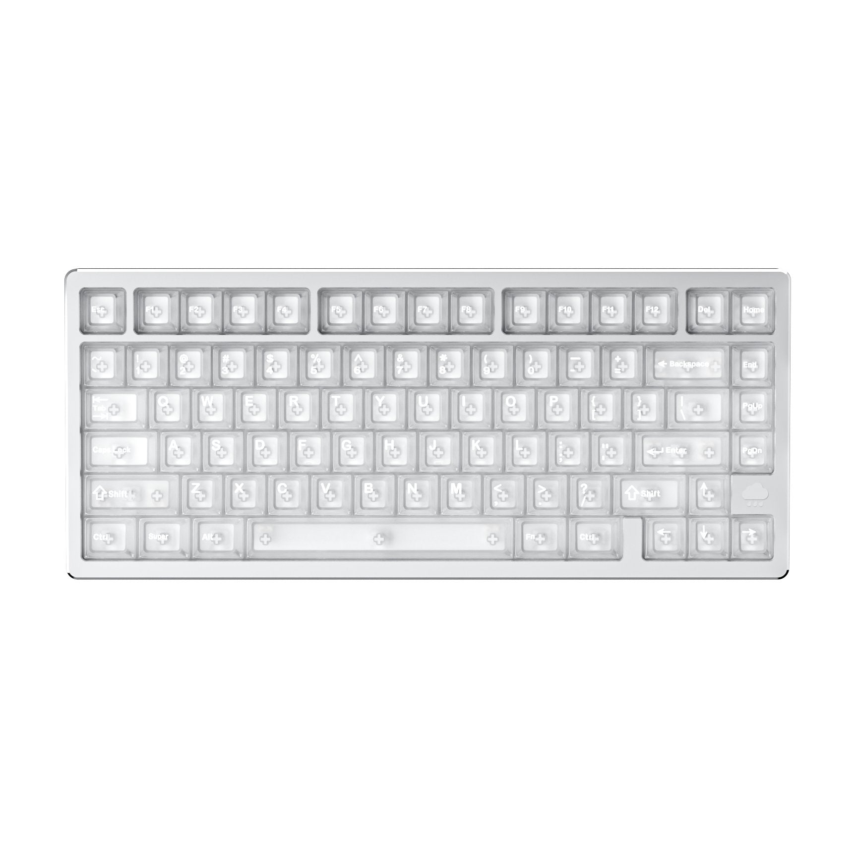 WOBKEY Rainy 75 Aluminum Wireless Keyboard (Secret Silver) (Mango Switch)