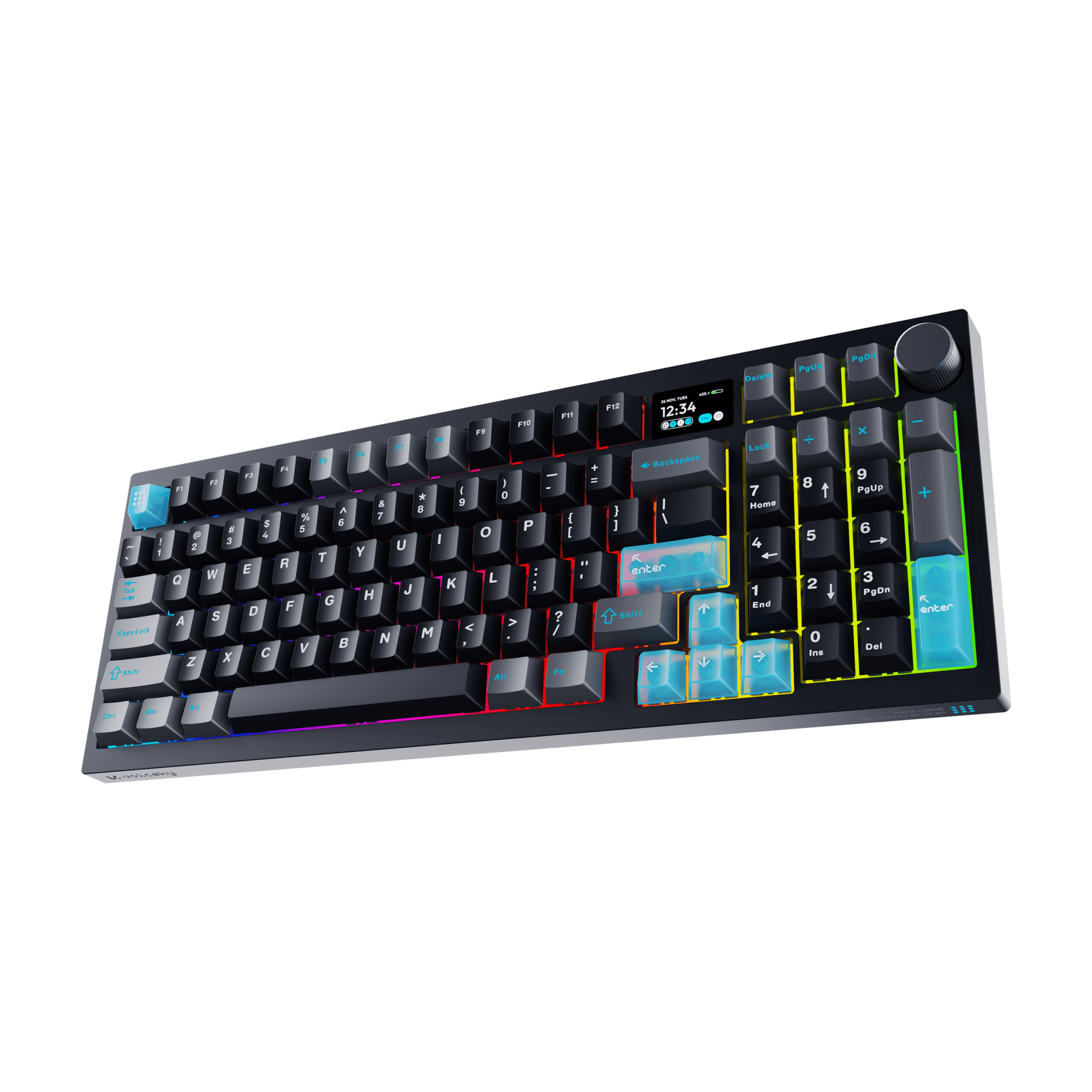 VOICSKY ECHO 96 Wireless Keyboard w/ Dynamic Screen (Dark) (Tone Linear Switch)