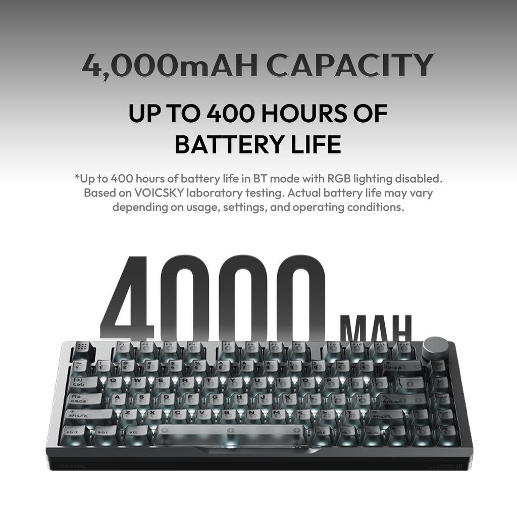VOICSKY APEX 75 Wireless Anodized Aluminium Keyboard (Dark) (Tone Linear Switch)