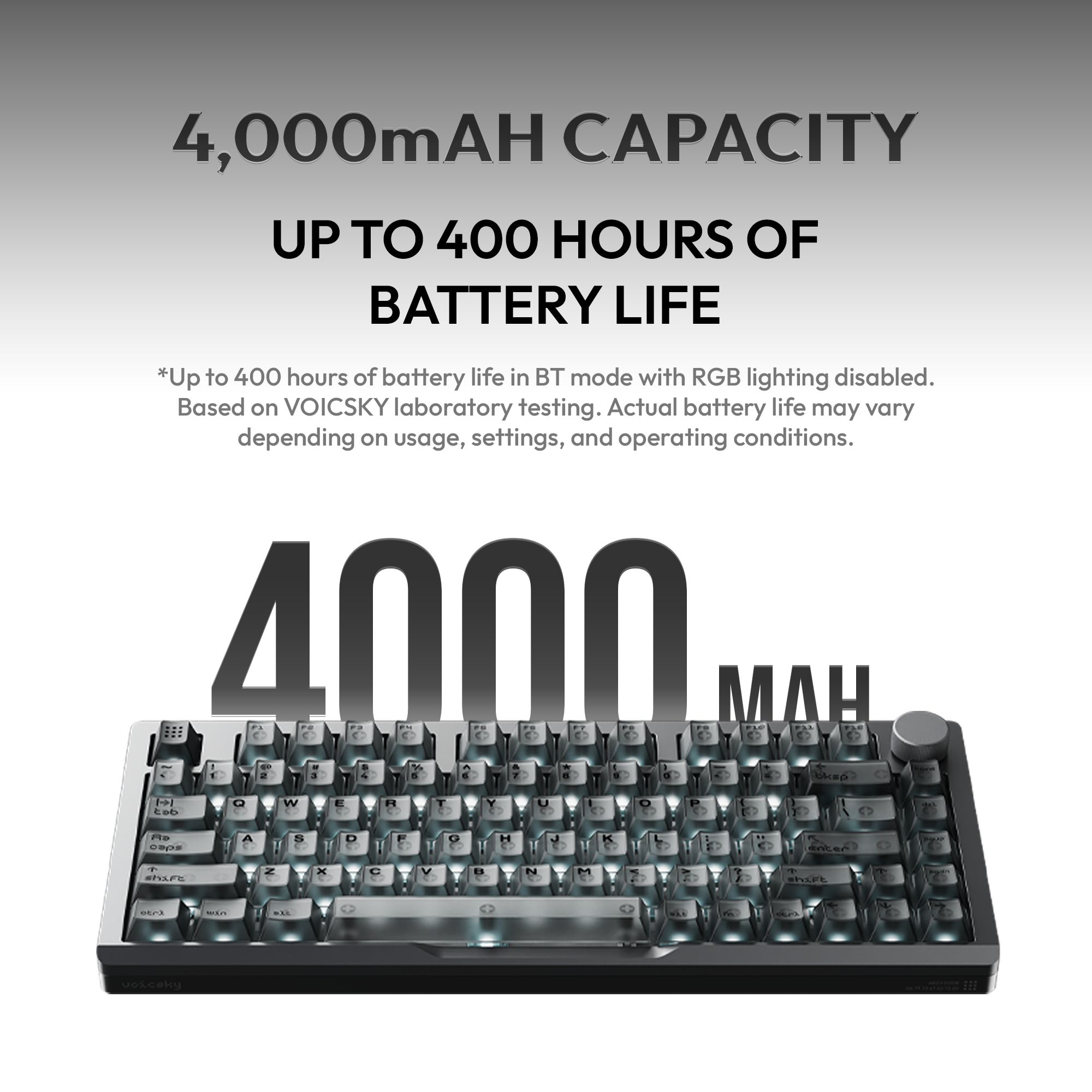 VOICSKY APEX 75 Wireless Anodized Aluminium Keyboard (Dark) (Tone Linear Switch)