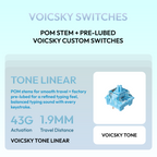 VOICSKY APEX 75 Wireless Anodized Aluminium Keyboard (Dark) (Tone Linear Switch)