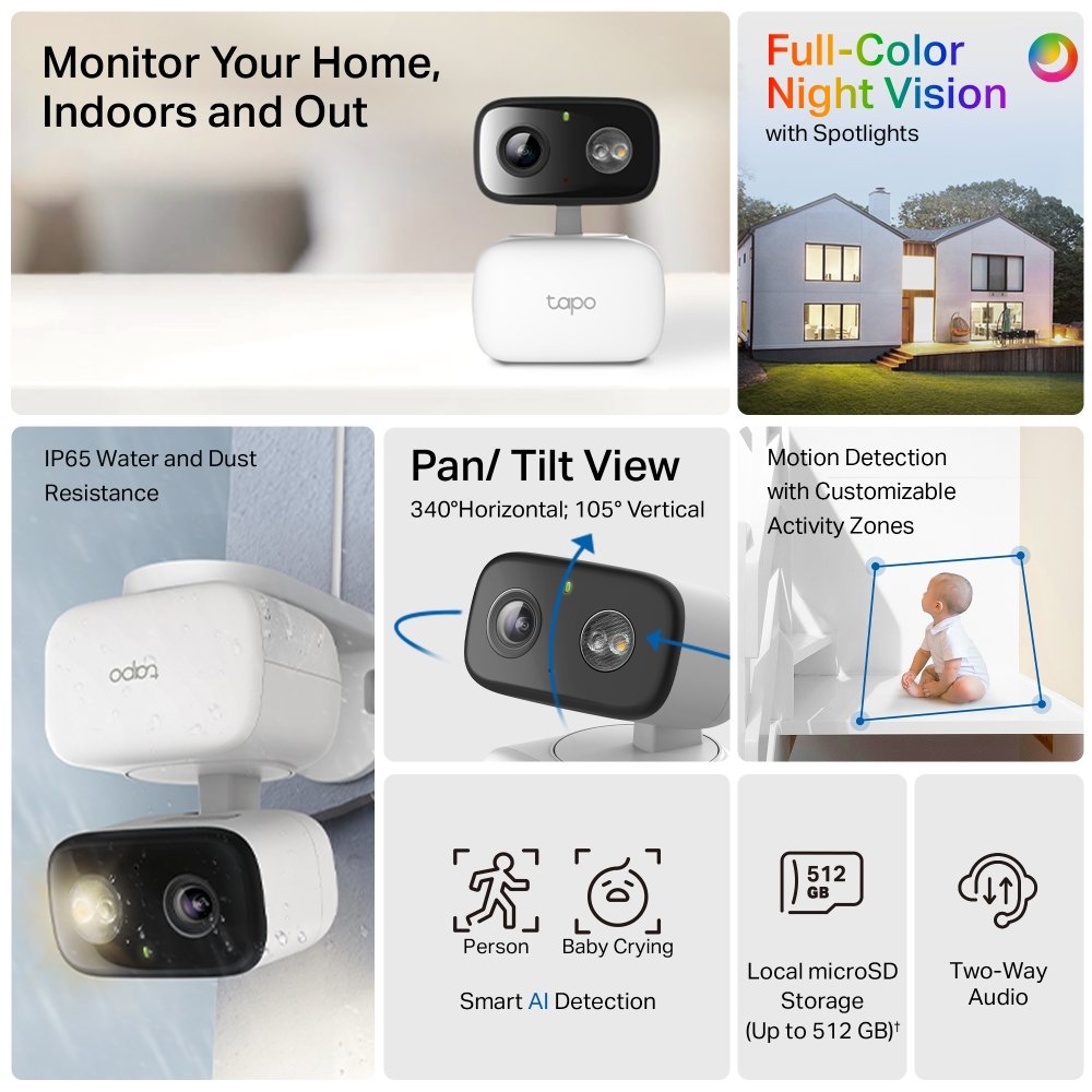 Damaged Box TP-Link Tapo C206 Pan/Tilt  Home Security Wi-Fi Camera
