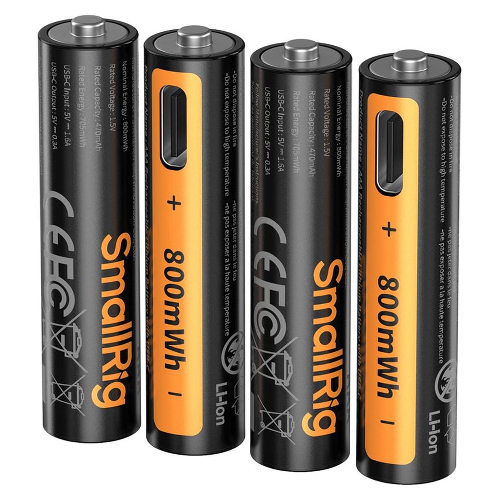 SmallRig AAA Rechargeable Lithium Battery with USB-C 5769