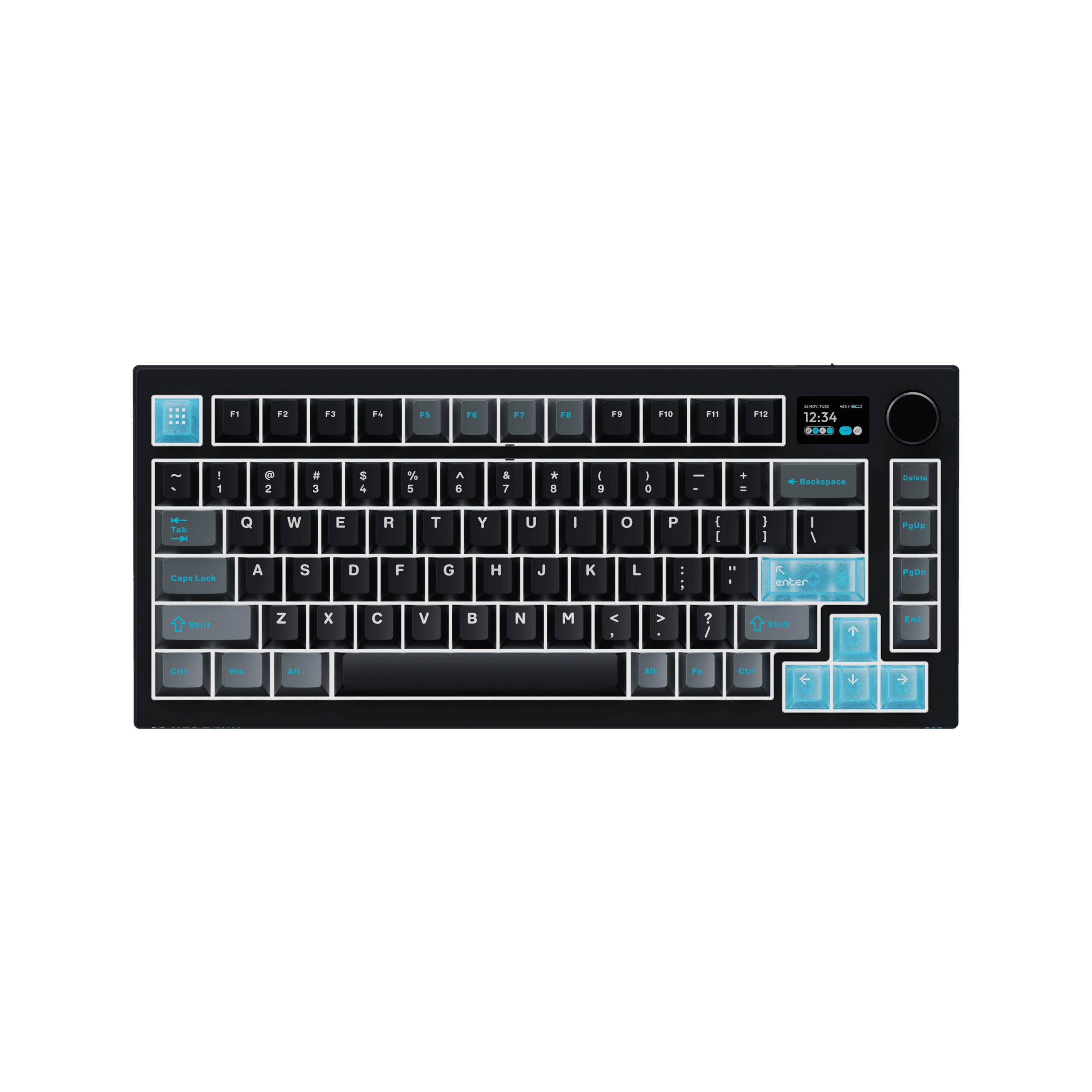 VOICSKY ECHO 75 Wireless Keyboard w/ Dynamic Screen (Dark) (Tone Linear Switch)