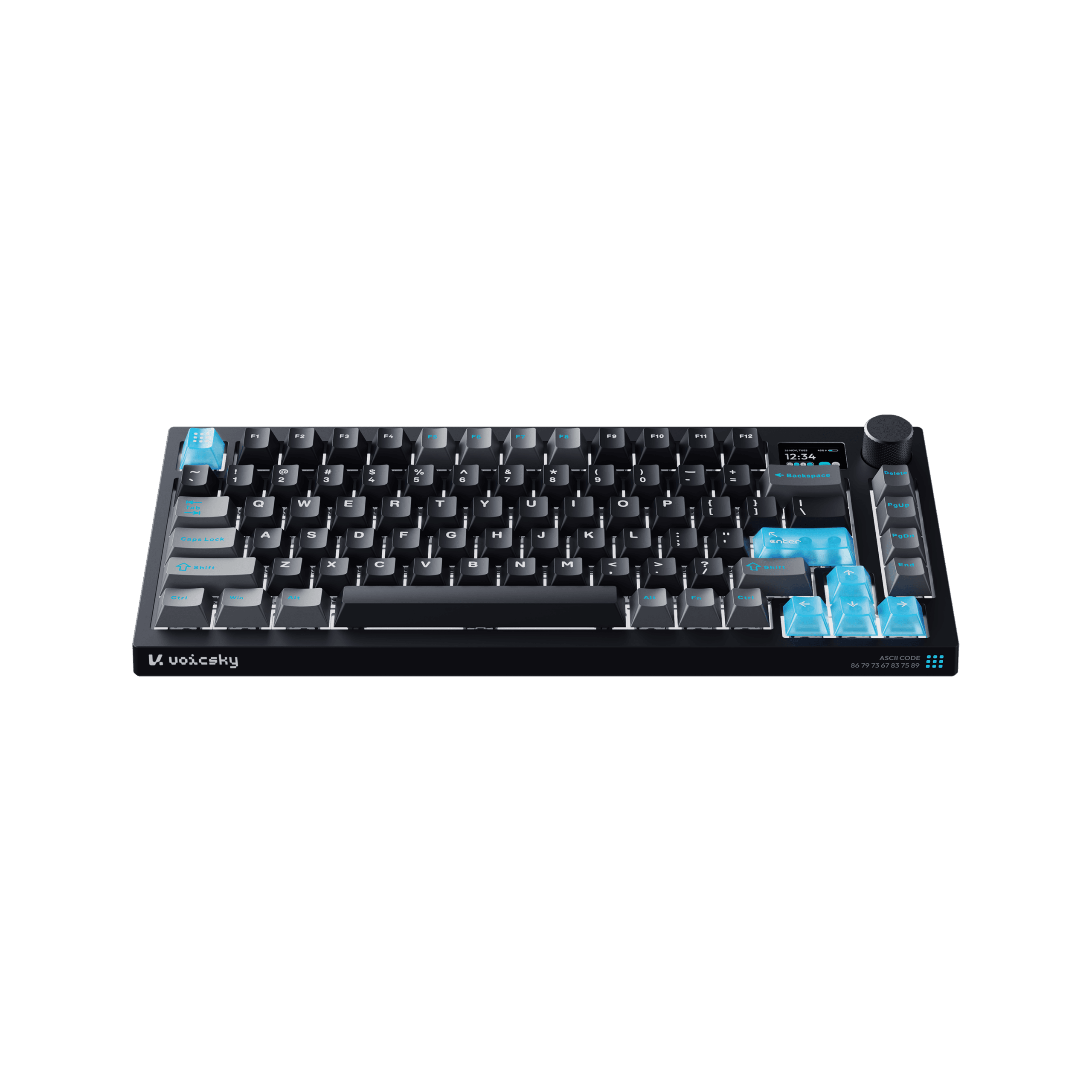 VOICSKY ECHO 75 Wireless Keyboard w/ Dynamic Screen (Dark) (Tone Linear Switch)