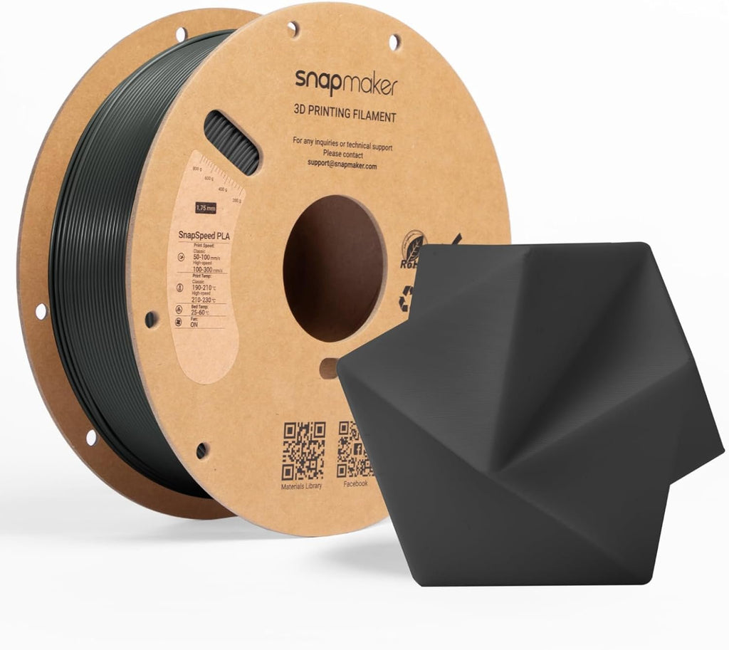 Snapmaker SnapSpeed 1kg PLA Filament with RFID - Black