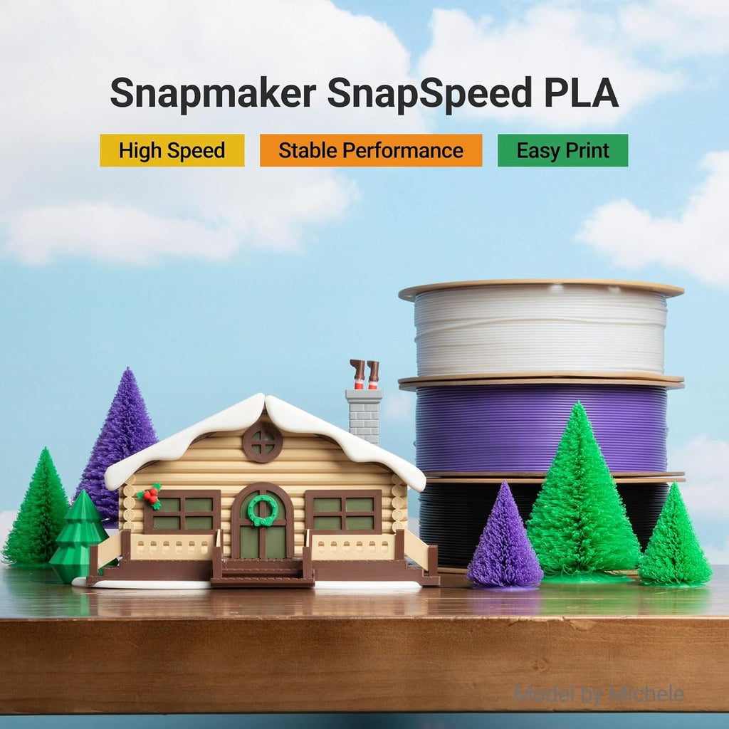 Snapmaker SnapSpeed 1kg PLA Filament with RFID - Black