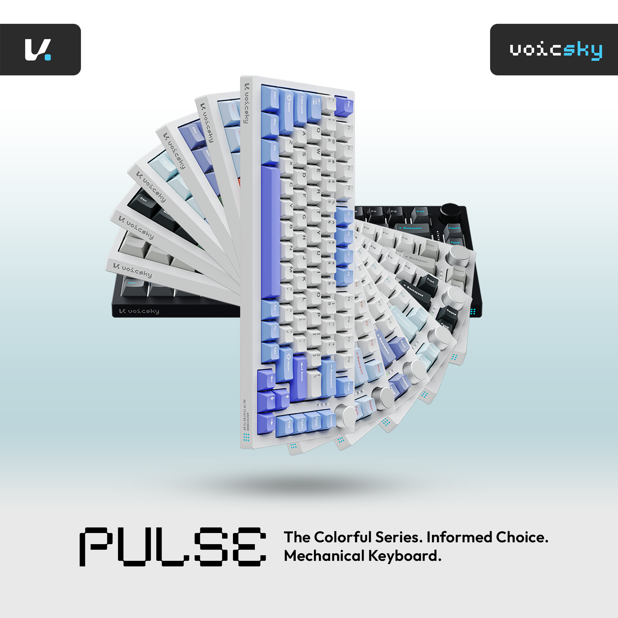 VOICSKY PULSE 96 Wireless Keyboard (Sunset) (Cloudy Tactile Switch)