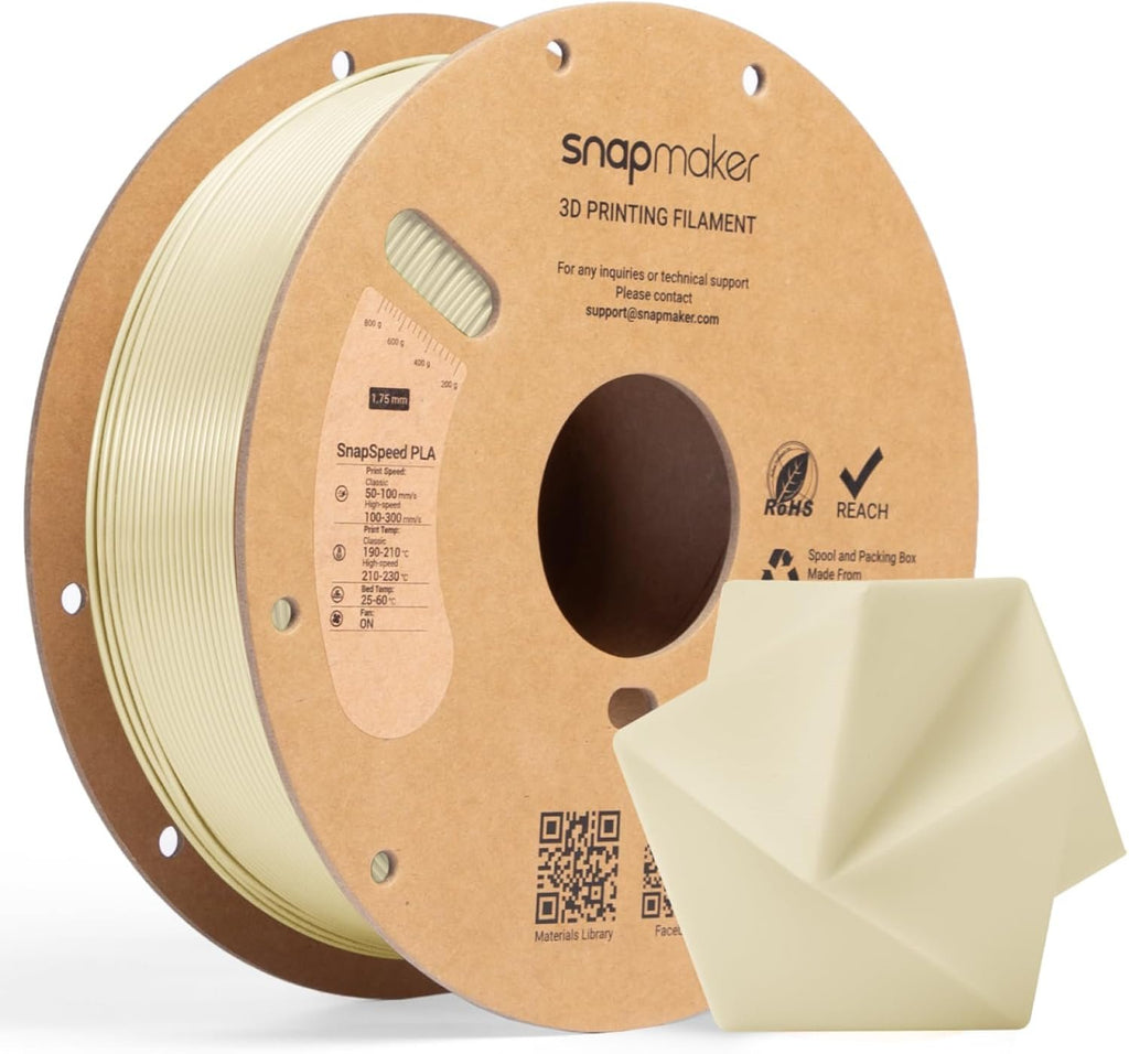 Snapmaker SnapSpeed 1kg PLA Filament with RFID - Cream
