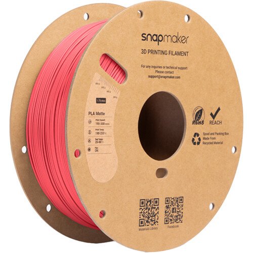 Snapmaker Matte 1kg PLA Filament with RFID - Watermelon Red