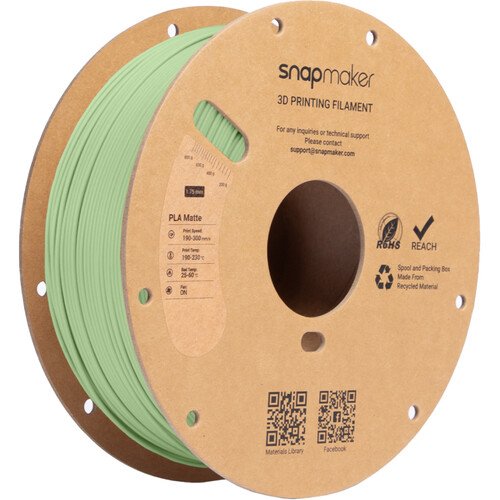 Snapmaker Matte 1kg PLA Filament with RFID - Moss Mist