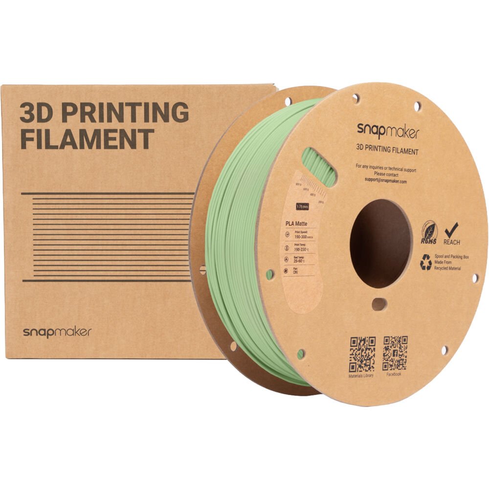 Snapmaker Matte 1kg PLA Filament with RFID - Moss Mist